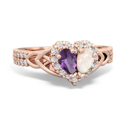 amethyst-opal keepsake engagement ring