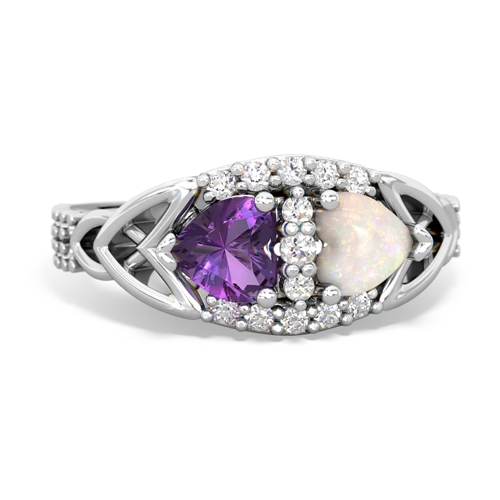 amethyst-opal keepsake engagement ring