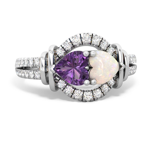 amethyst-opal pave keepsake ring