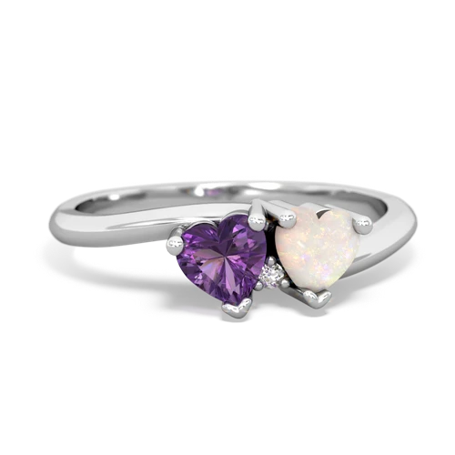 amethyst-opal sweethearts promise ring