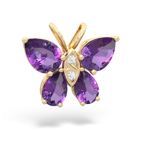 amethyst butterfly pendant