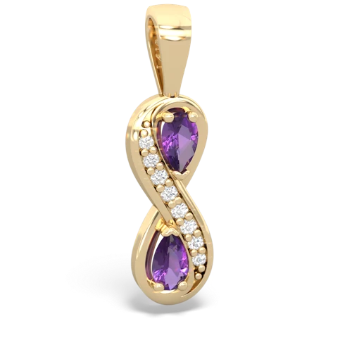 amethyst keepsake infinity pendant