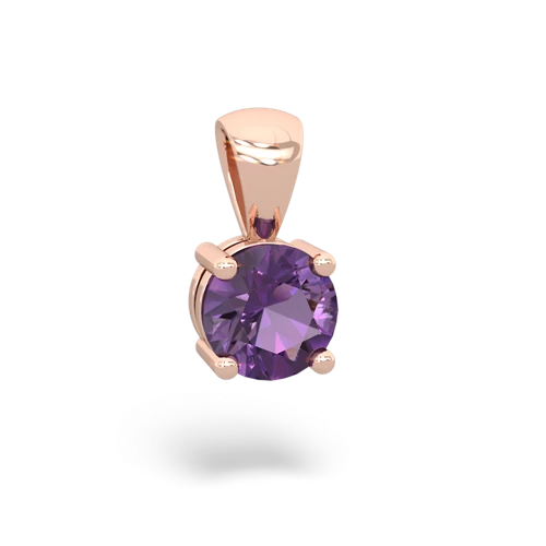 amethyst round basic pendant