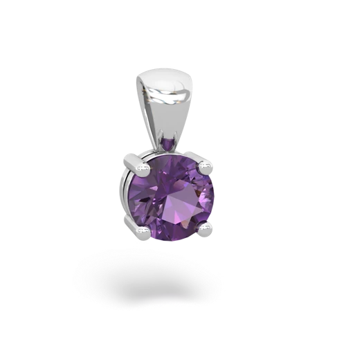 amethyst round basic pendant