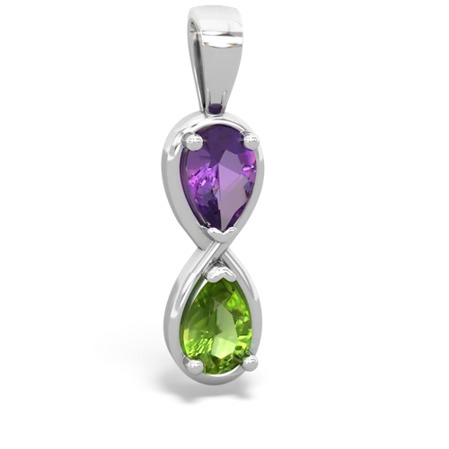 amethyst-peridot infinity pendant