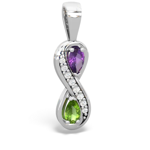 amethyst-peridot keepsake infinity pendant