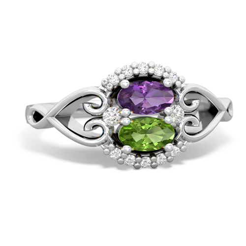 amethyst-peridot antique keepsake ring