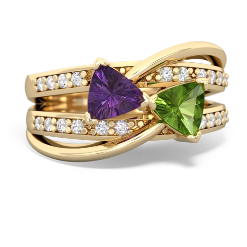 amethyst-peridot couture ring