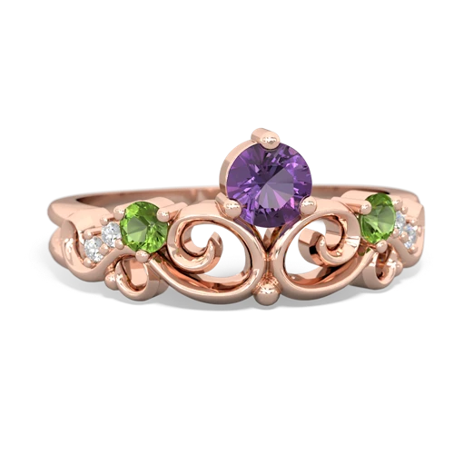 amethyst-peridot crown keepsake ring