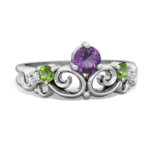 amethyst-peridot crown keepsake ring