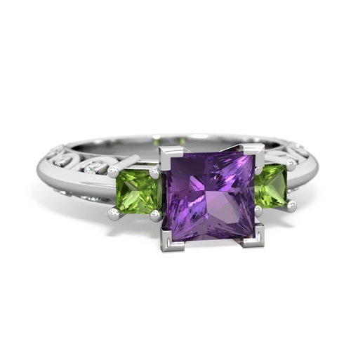 amethyst-peridot engagement ring