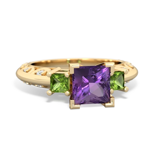 amethyst-peridot engagement ring