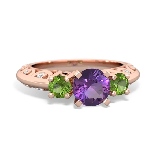 amethyst-peridot engagement ring