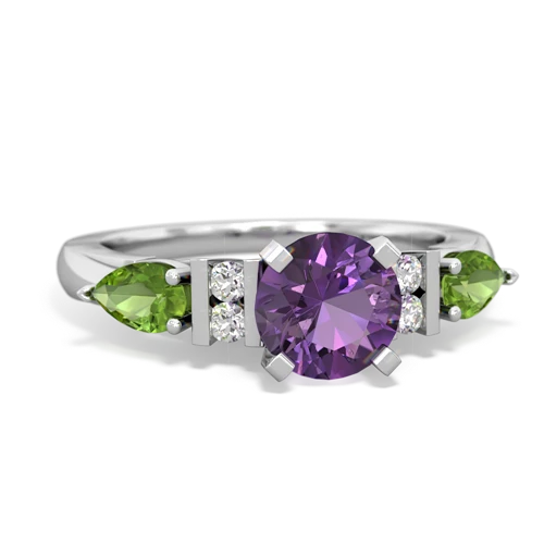 amethyst-peridot engagement ring