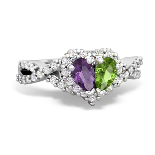 amethyst-peridot engagement ring