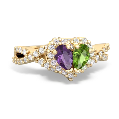 amethyst-peridot engagement ring