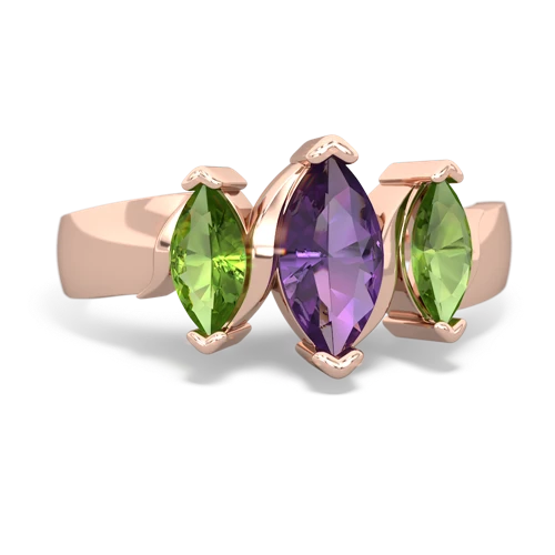 amethyst-peridot keepsake ring