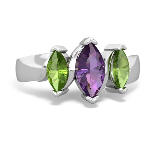 amethyst-peridot keepsake ring