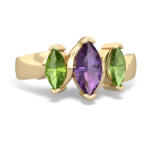 amethyst-peridot keepsake ring