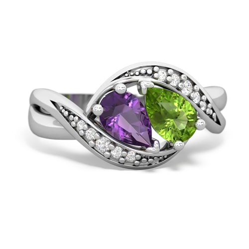 amethyst-peridot keepsake curls ring