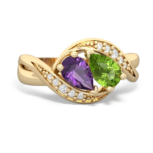 amethyst-peridot keepsake curls ring