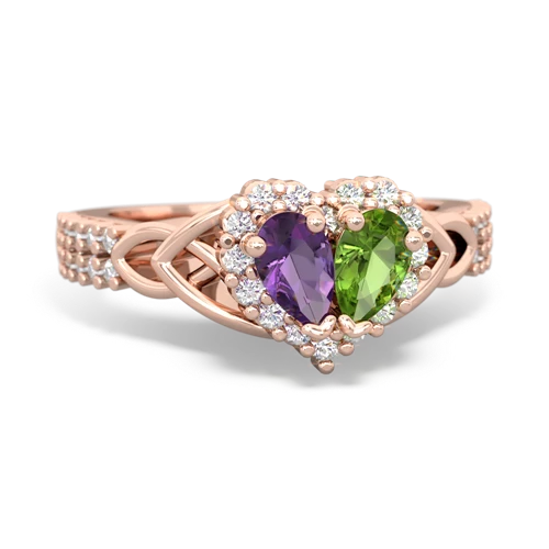 amethyst-peridot keepsake engagement ring