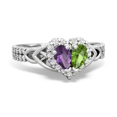 amethyst-peridot keepsake engagement ring