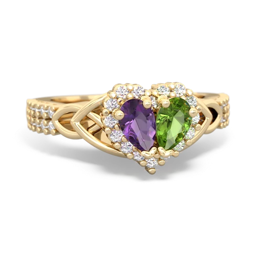 amethyst-peridot keepsake engagement ring