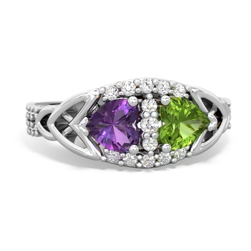 amethyst-peridot keepsake engagement ring