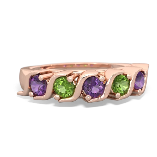 amethyst-peridot timeless ring