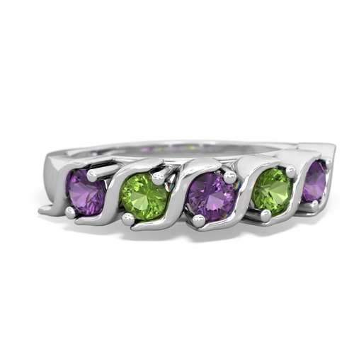 amethyst-peridot timeless ring