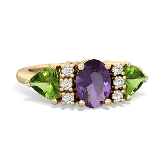 amethyst-peridot timeless ring