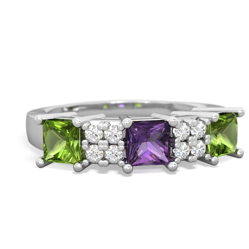 amethyst-peridot timeless ring