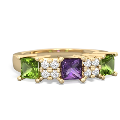 amethyst-peridot timeless ring