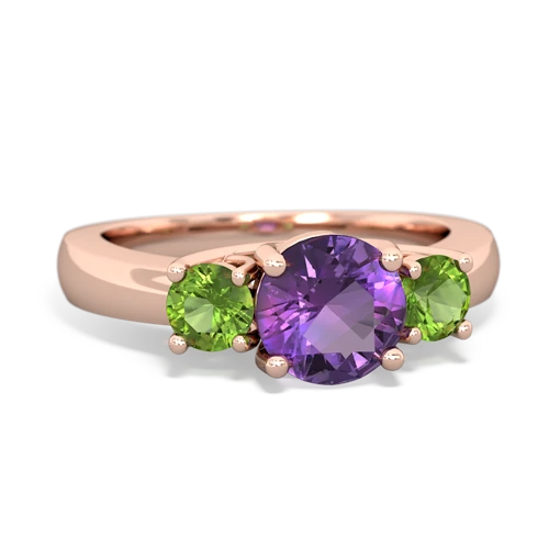 amethyst-peridot timeless ring