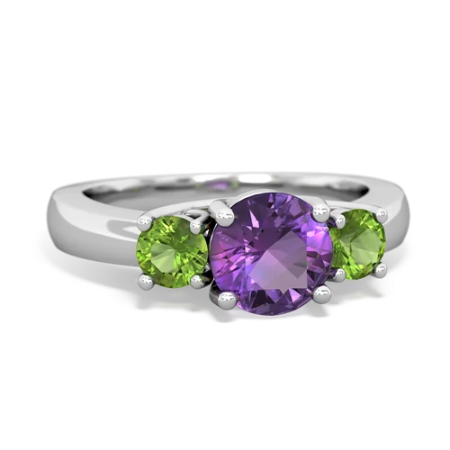 amethyst-peridot timeless ring