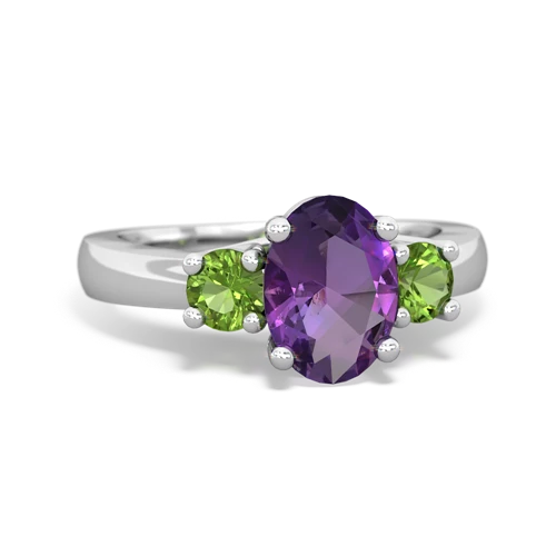 amethyst-peridot timeless ring