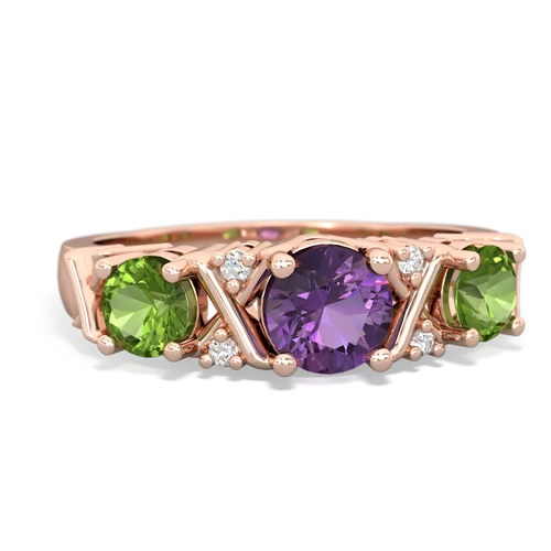 amethyst-peridot timeless ring