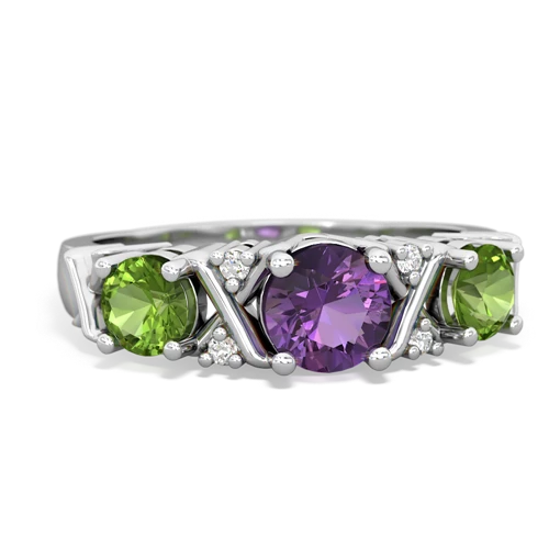 amethyst-peridot timeless ring