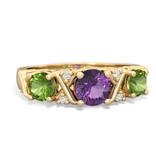 amethyst-peridot timeless ring