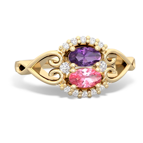 amethyst-pink sapphire antique keepsake ring