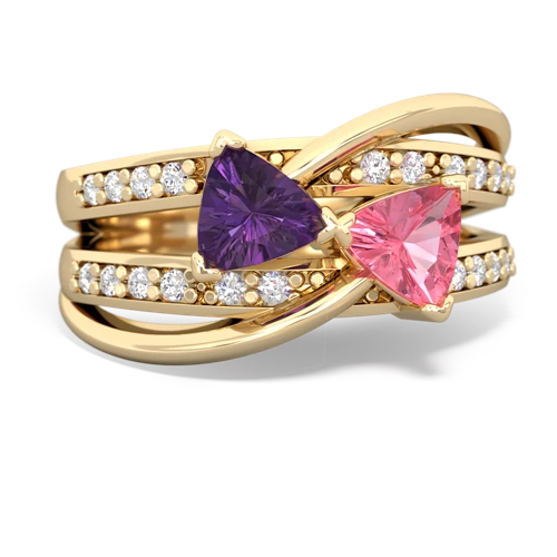 amethyst-pink sapphire couture ring