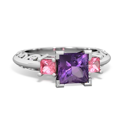 amethyst-pink sapphire engagement ring