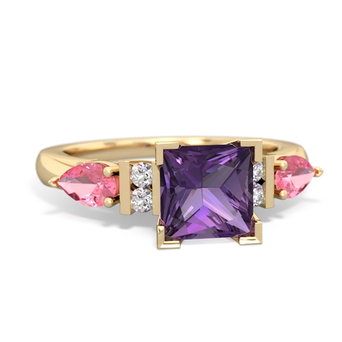 amethyst-pink sapphire engagement ring