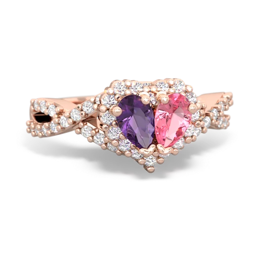 amethyst-pink sapphire engagement ring