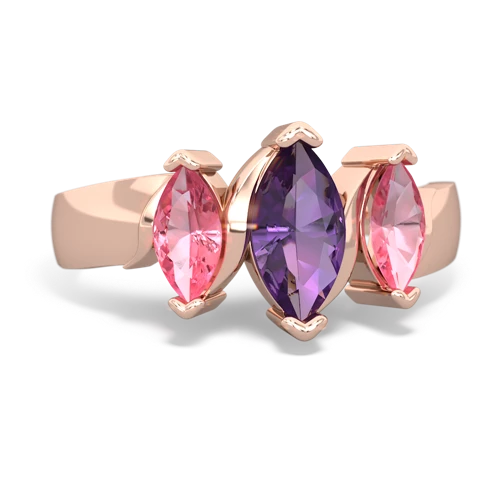 amethyst-pink sapphire keepsake ring