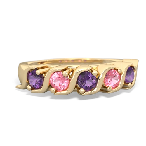 amethyst-pink sapphire timeless ring