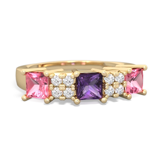 amethyst-pink sapphire timeless ring