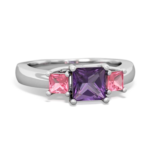 amethyst-pink sapphire timeless ring