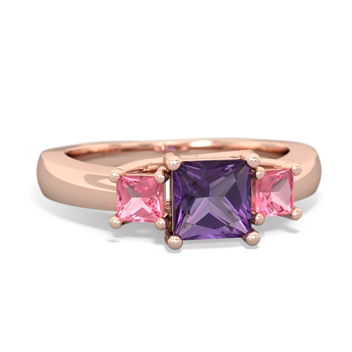 amethyst-pink sapphire timeless ring